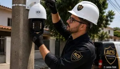 Câmeras e sistema de alarmes